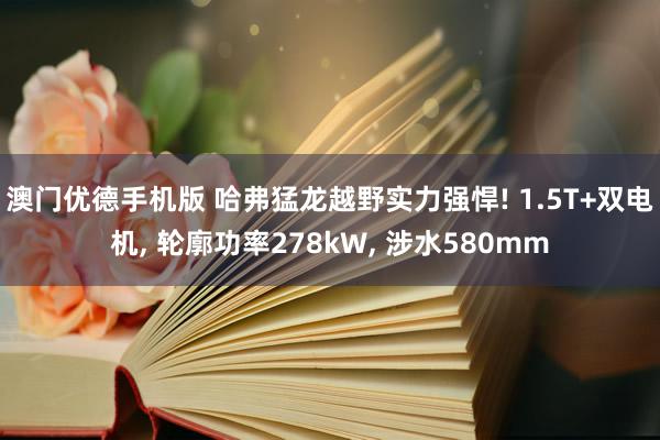 澳门优德手机版 哈弗猛龙越野实力强悍! 1.5T+双电机, 轮廓功率278kW, 涉水580mm