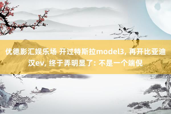 优德影汇娱乐场 开过特斯拉model3, 再开比亚迪汉ev, 终于弄明显了: 不是一个端倪