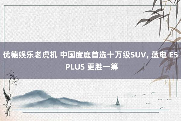 优德娱乐老虎机 中国度庭首选十万级SUV, 蓝电 E5 PLUS 更胜一筹